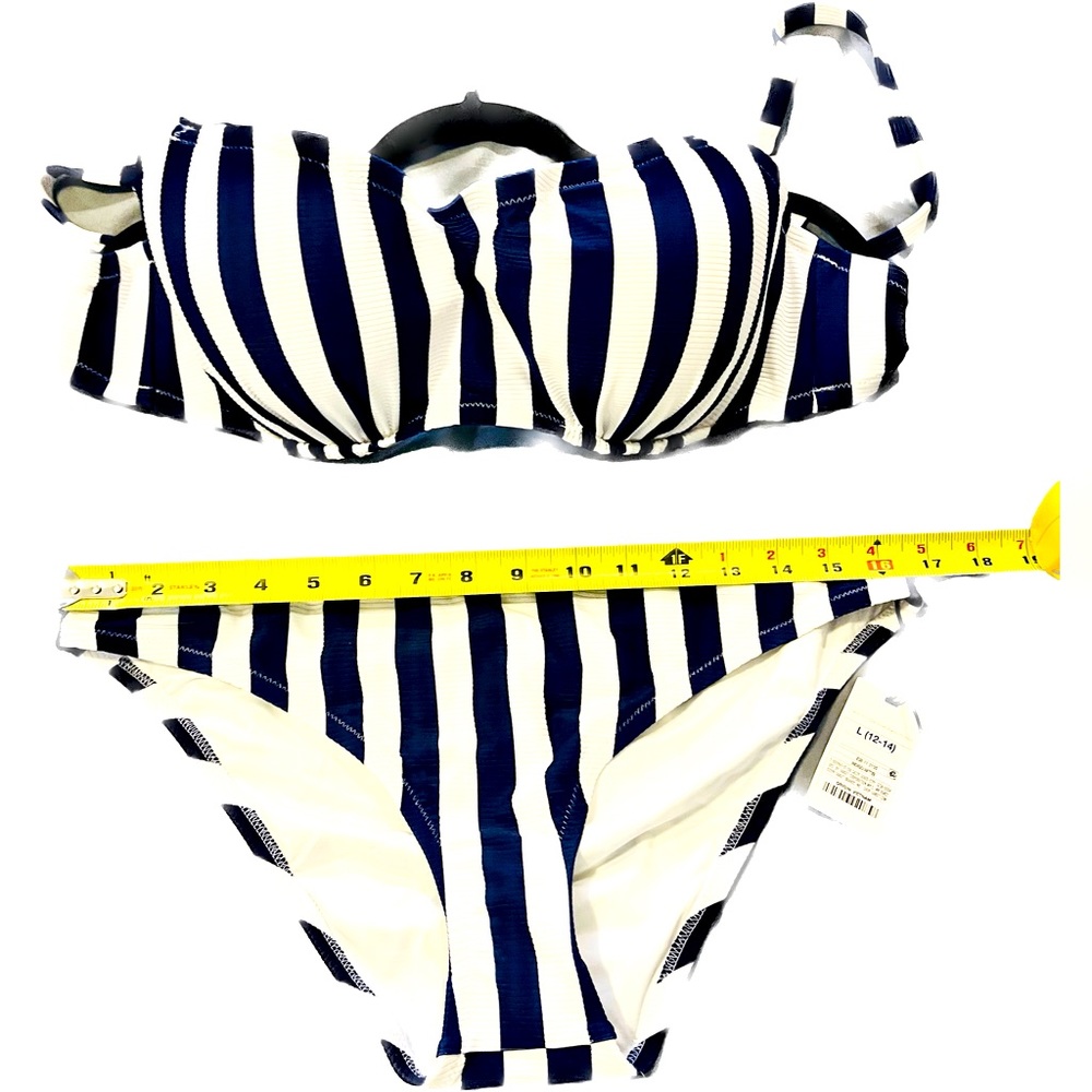 Navy and White Stripe Bikini